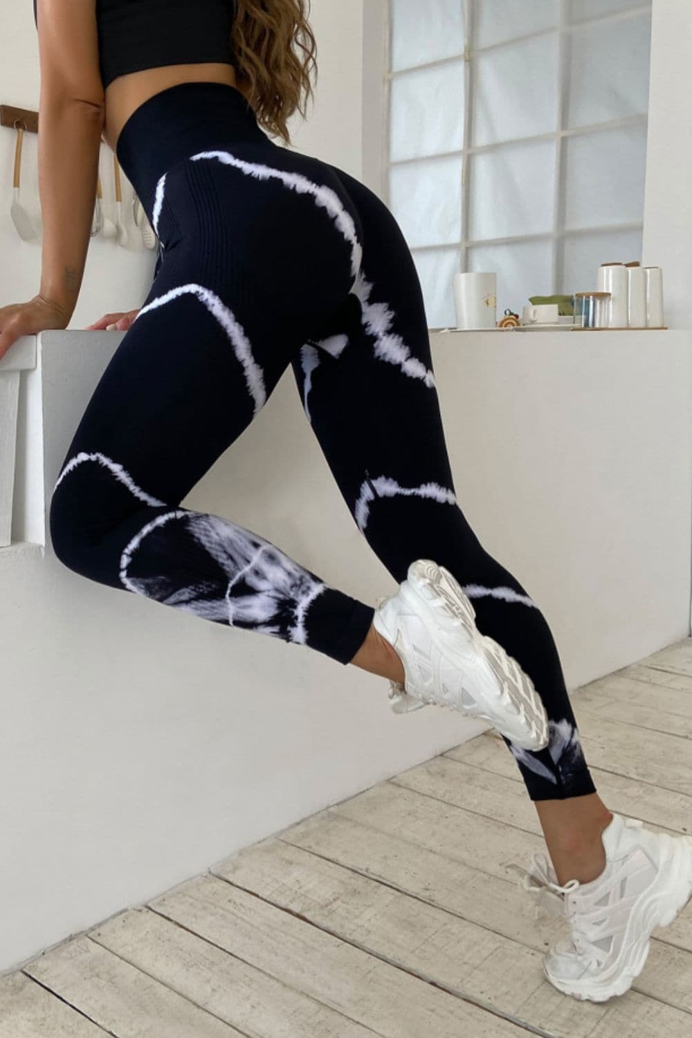 Slim Fit High Waist Long Active Pants.