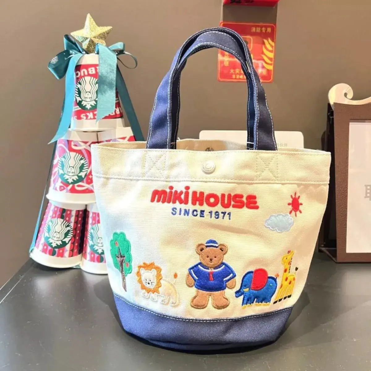 Embroidered Canvas Tote Bag Simply Love