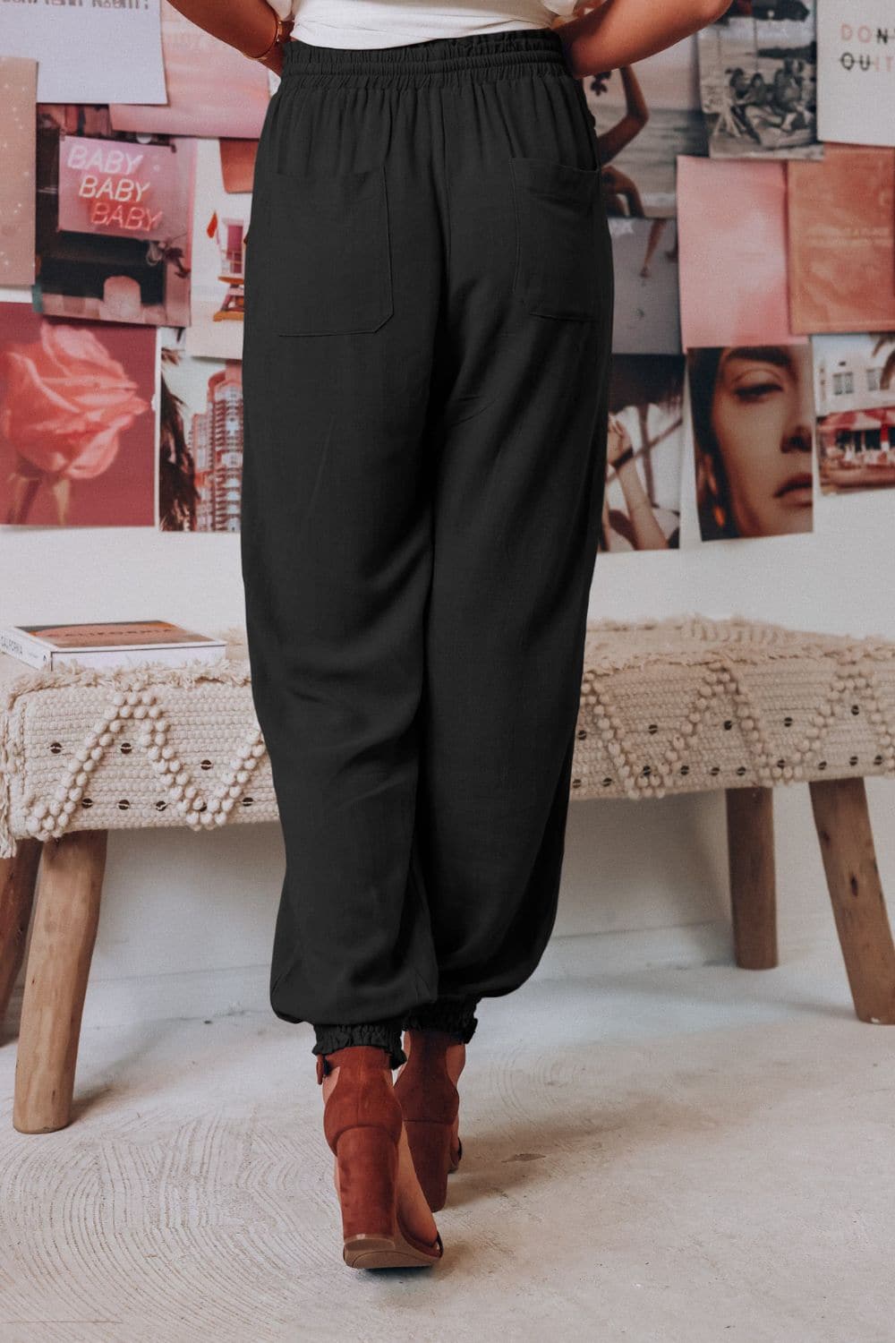 Tied Long Joggers with Pockets.