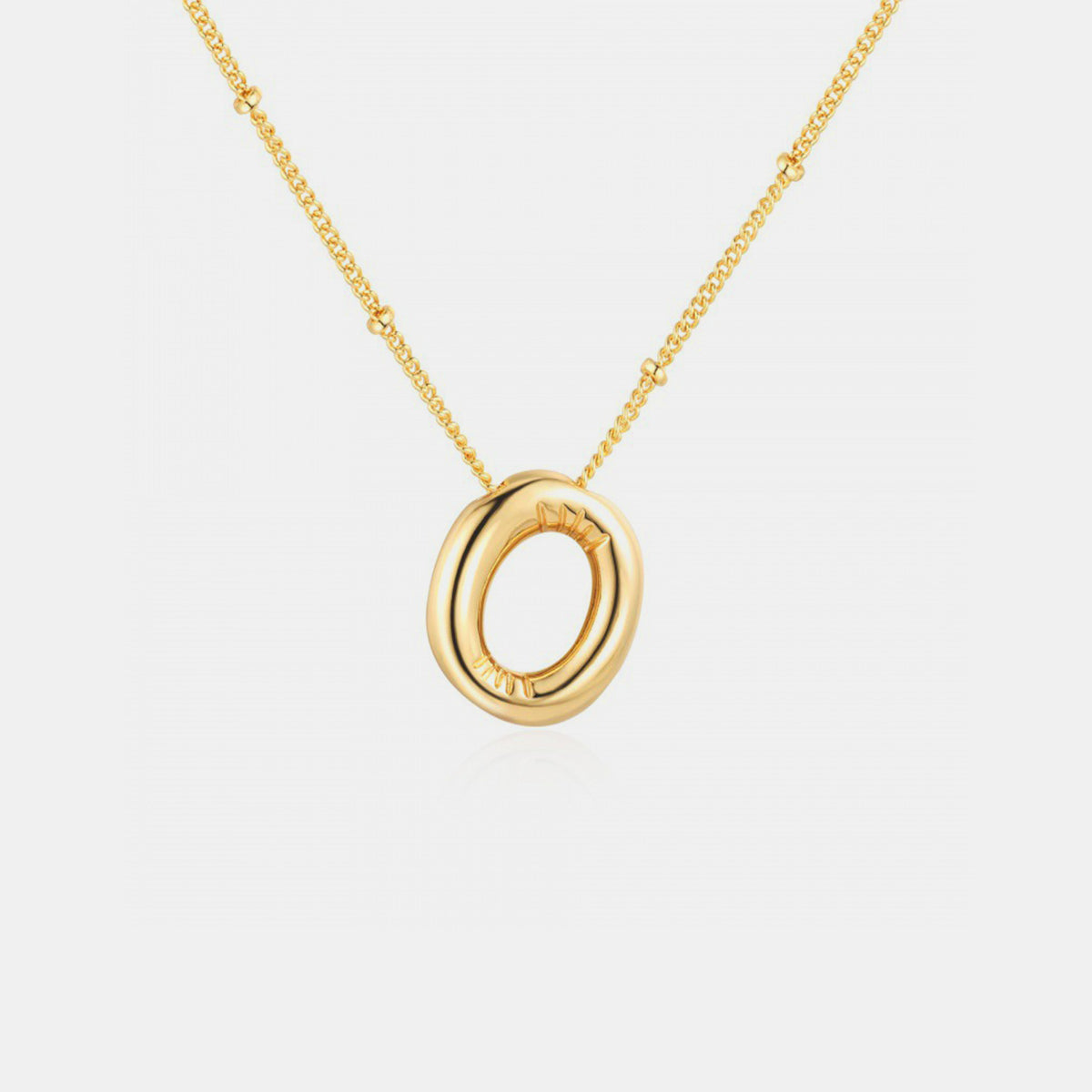 Golden Glow Bubble Initial Necklace – Make Your Statement Shine! Coco’s Tee Boutique