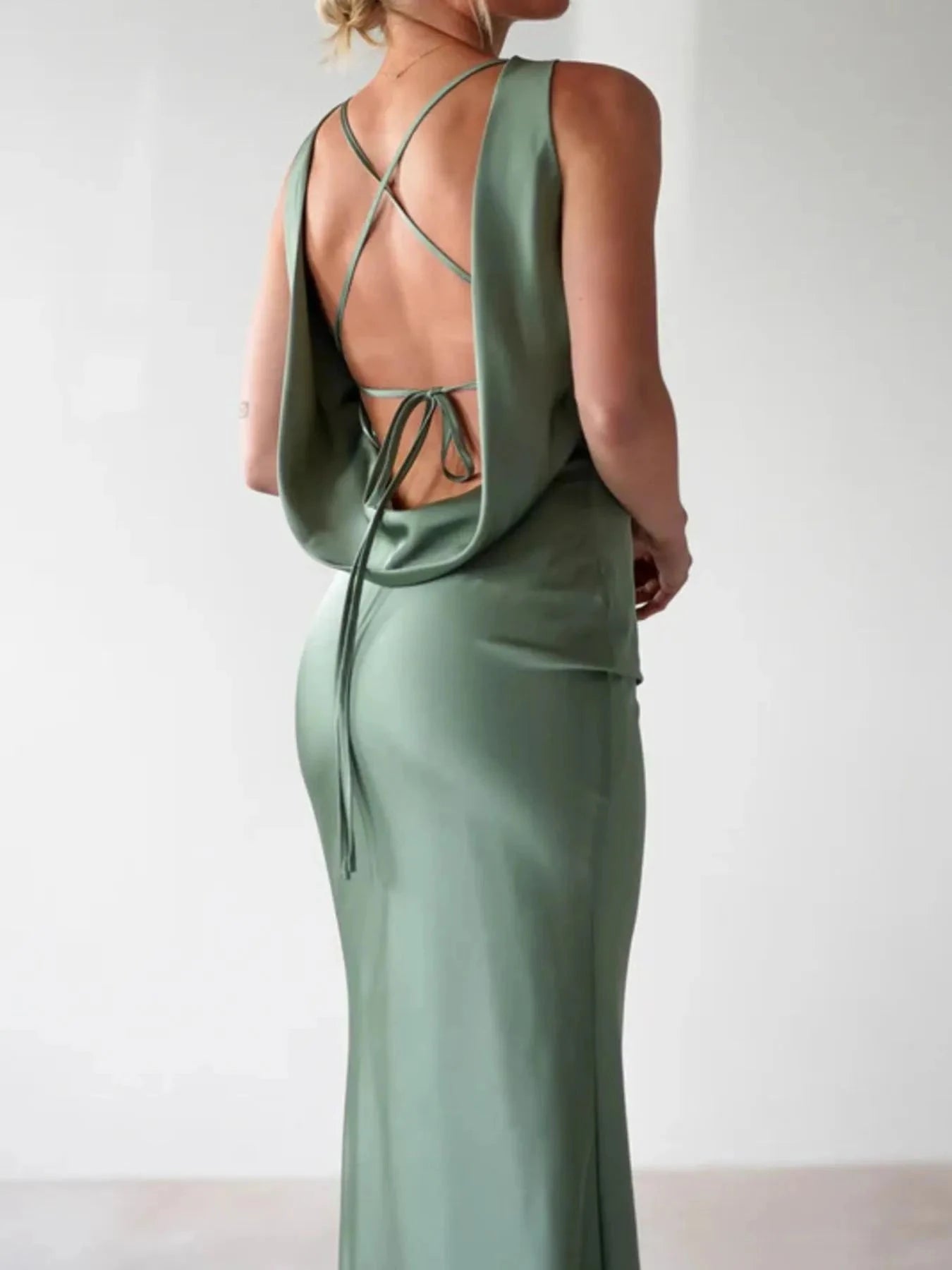 Satin Sleeveless Maxi Dress Coco’s Tee Boutique