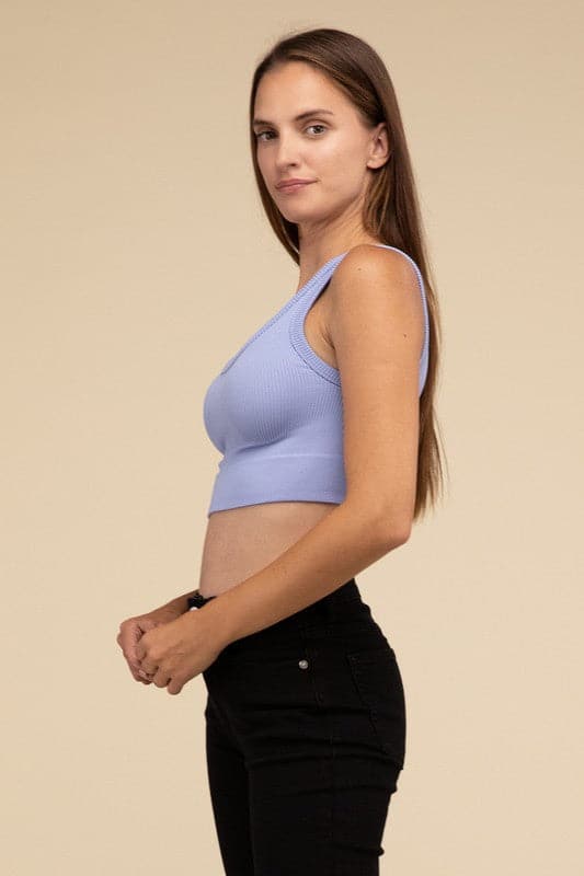 Ribbed Seamless Crop Top.