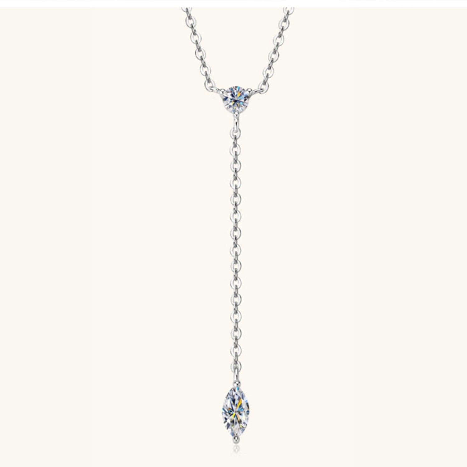 Moissanite 925 Sterling Silver Necklace.