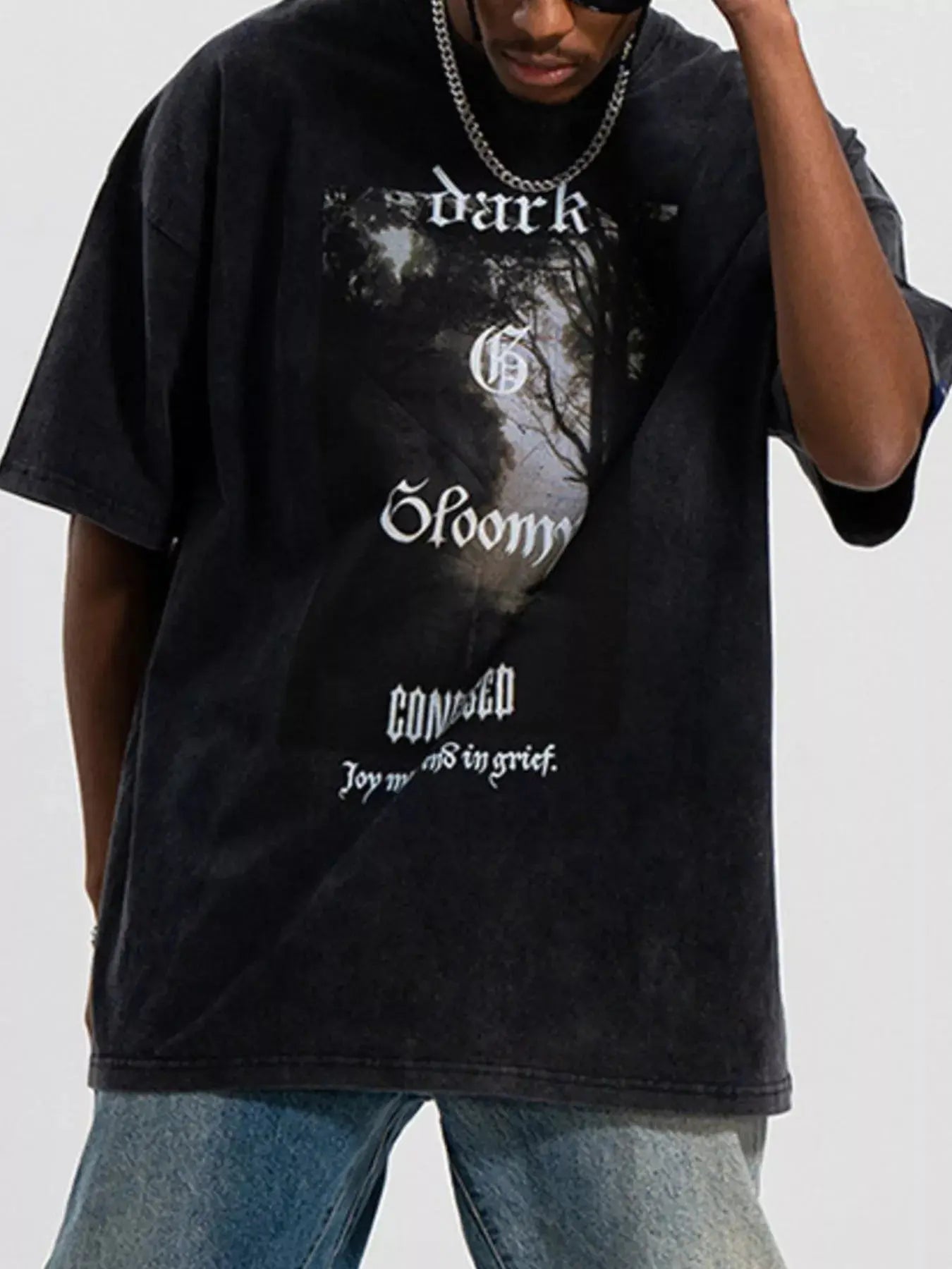 Men's Graphic Oversized Washed T-Shirt Simply Love