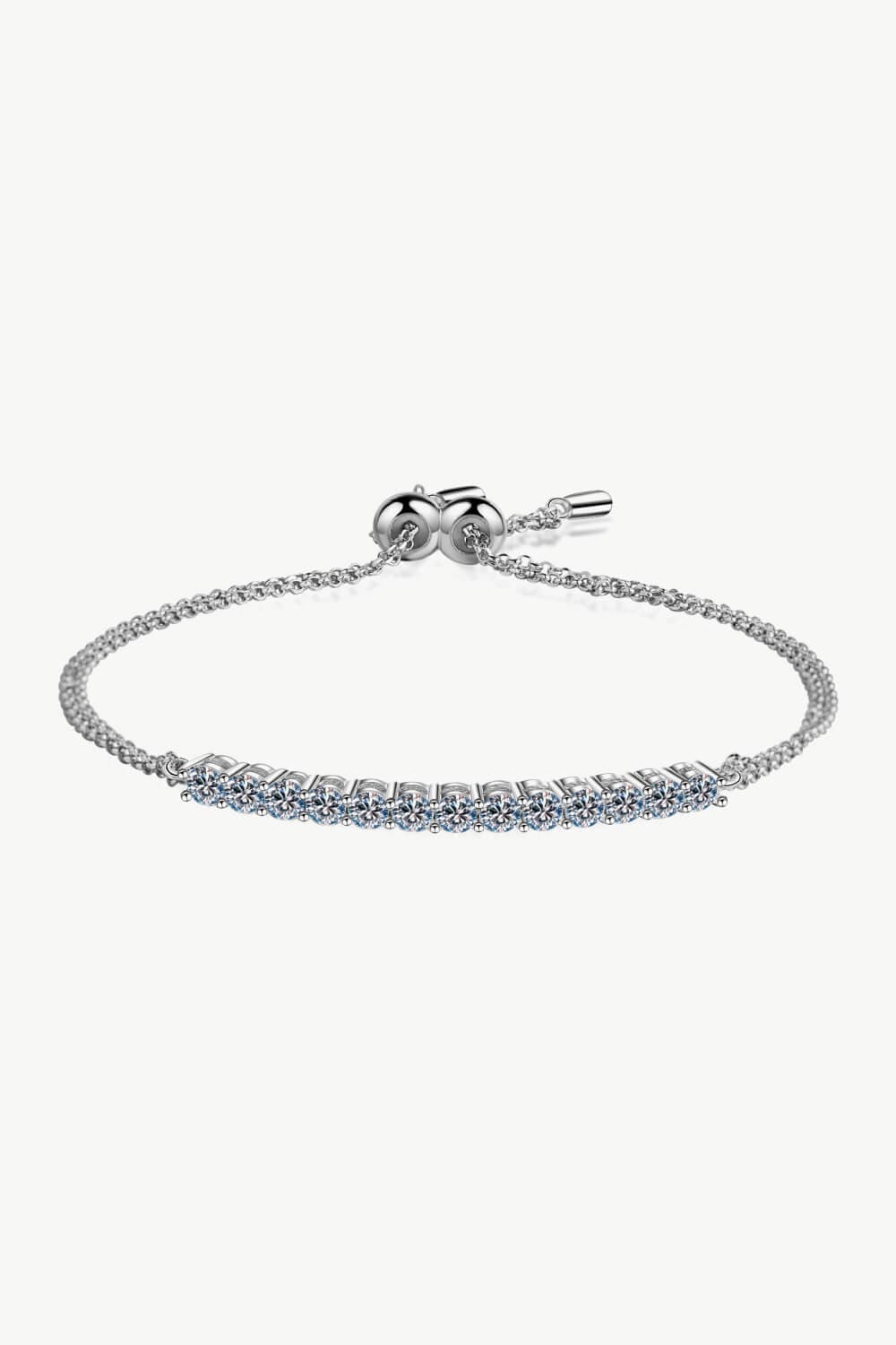 Adored Moissanite Sterling Silver Bracelet.