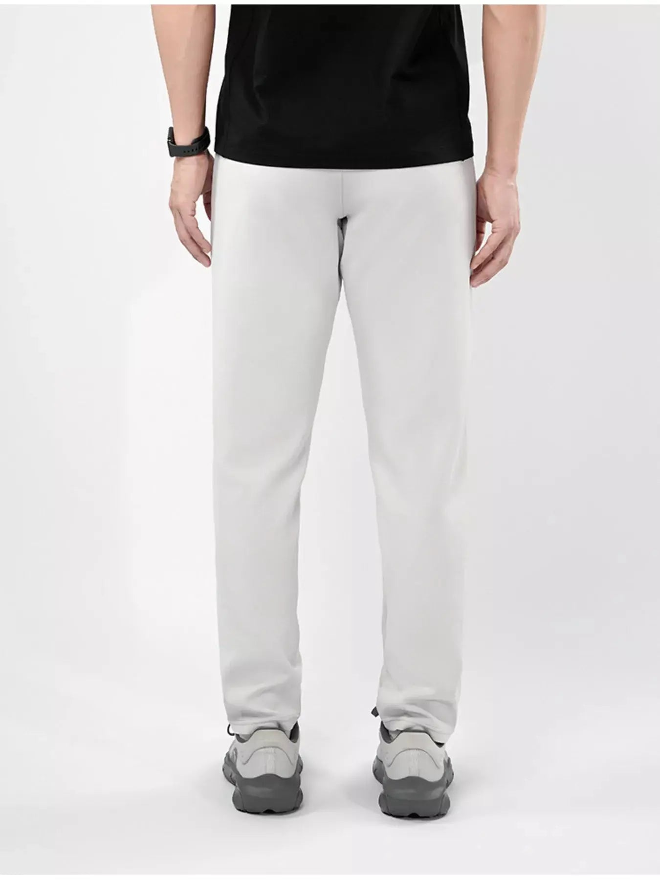 Men's Plus Size Stretch Elastic Waistband Pants with Side Zipper Pockets Simply Love