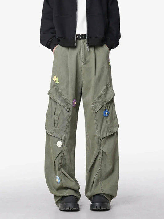 Men's Flower Wide Leg Pants Simply Love