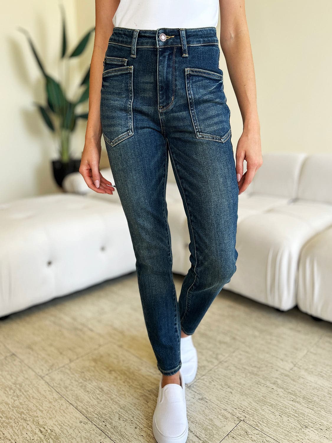 Judy Blue Full Size High Waist Skinny Jeans.