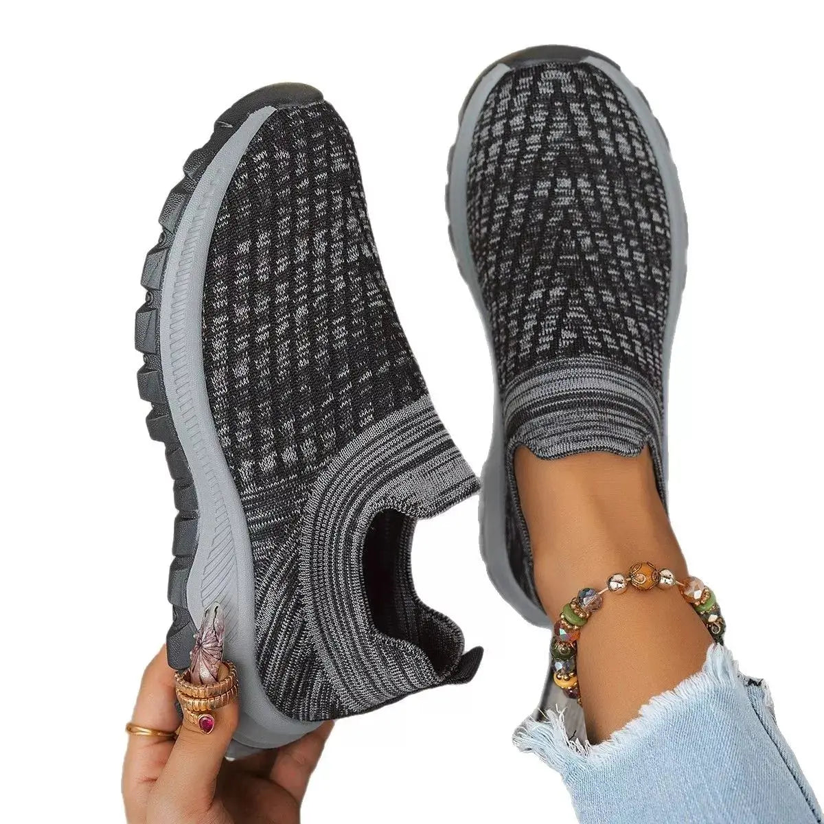 Round Toe Mesh Slip-Ons Simply Love