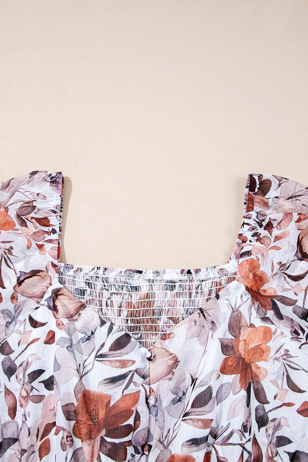 White Floral Print Sweetheart Neck Long Sleeve Mini Dress Dear-Lover Dropshipping