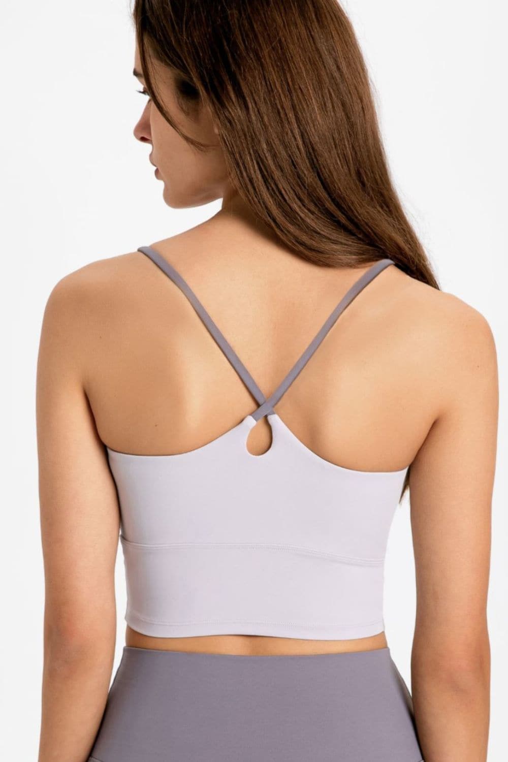 Crisscross Back Scoop Neck Sports Cami.