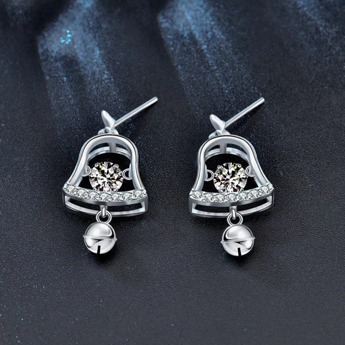 Moissanite 925 Sterling Silver Bell Earrings Simply Love