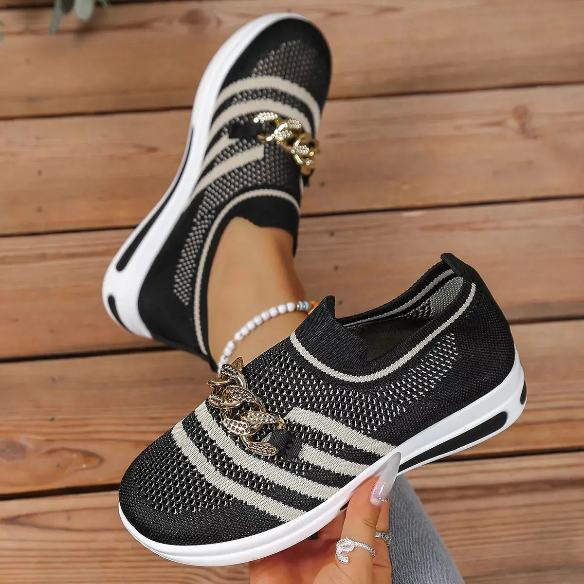 Round Toe Mesh Slip-Ons Simply Love