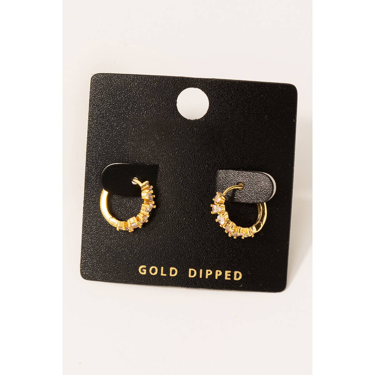 Sparkling Elegance: Mini Rhinestone Huggie Earrings Coco’s Tee Boutique