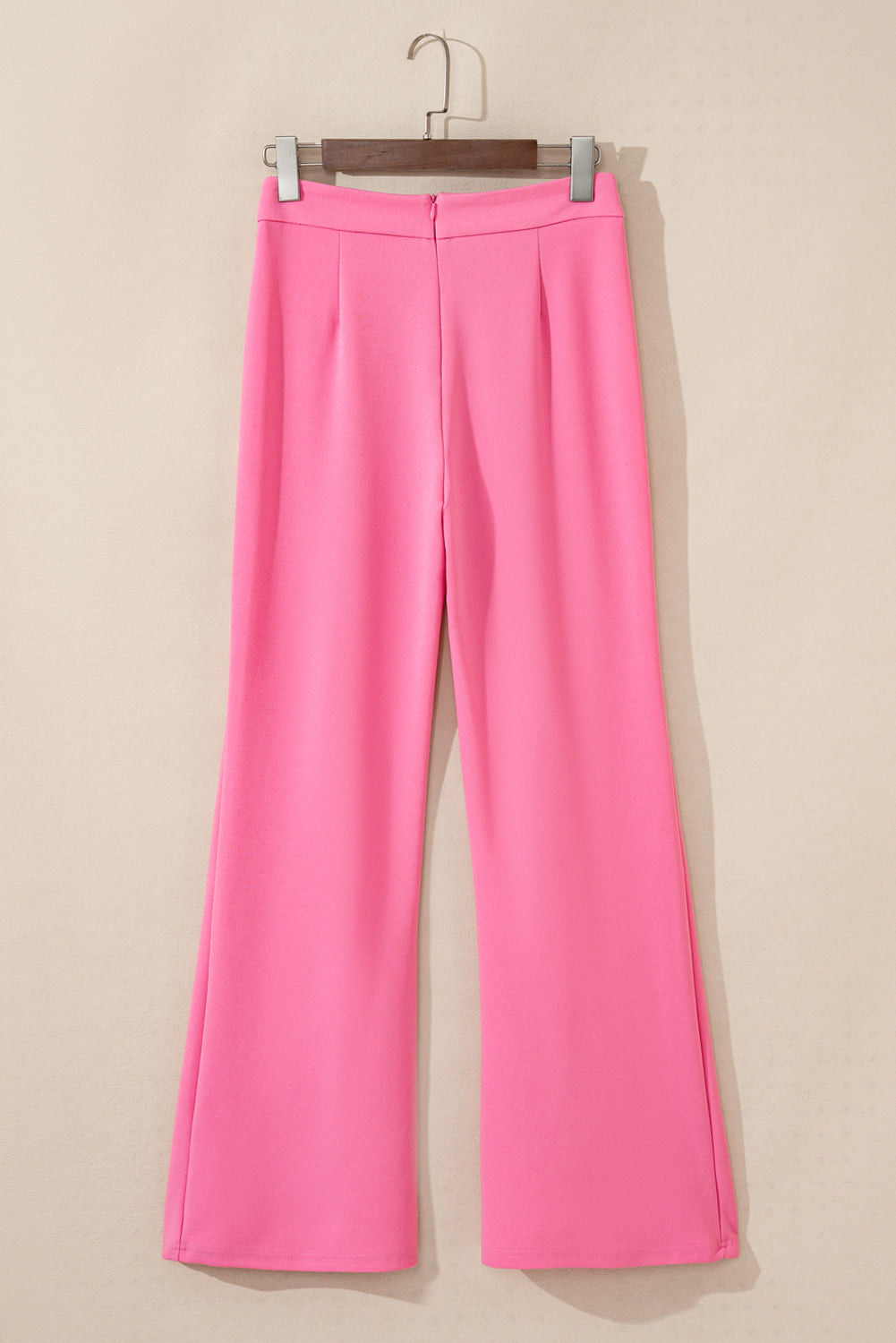 Sachet pink high-waisted flares