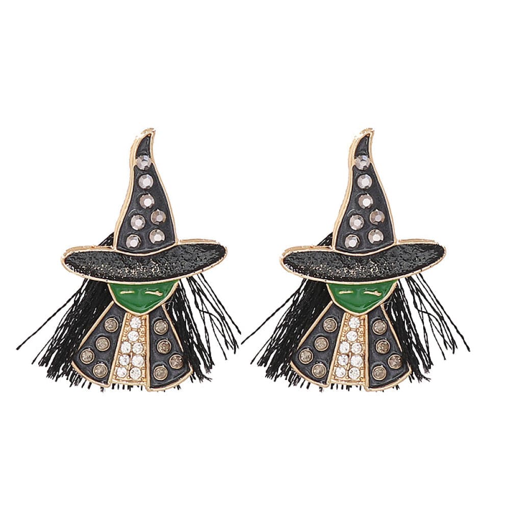 Enchanted witch rhinestone earrings