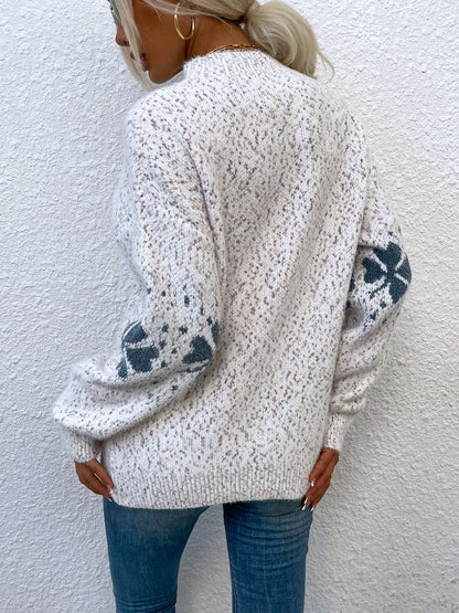 Four Leaf Clover Mock Neck Sweater.