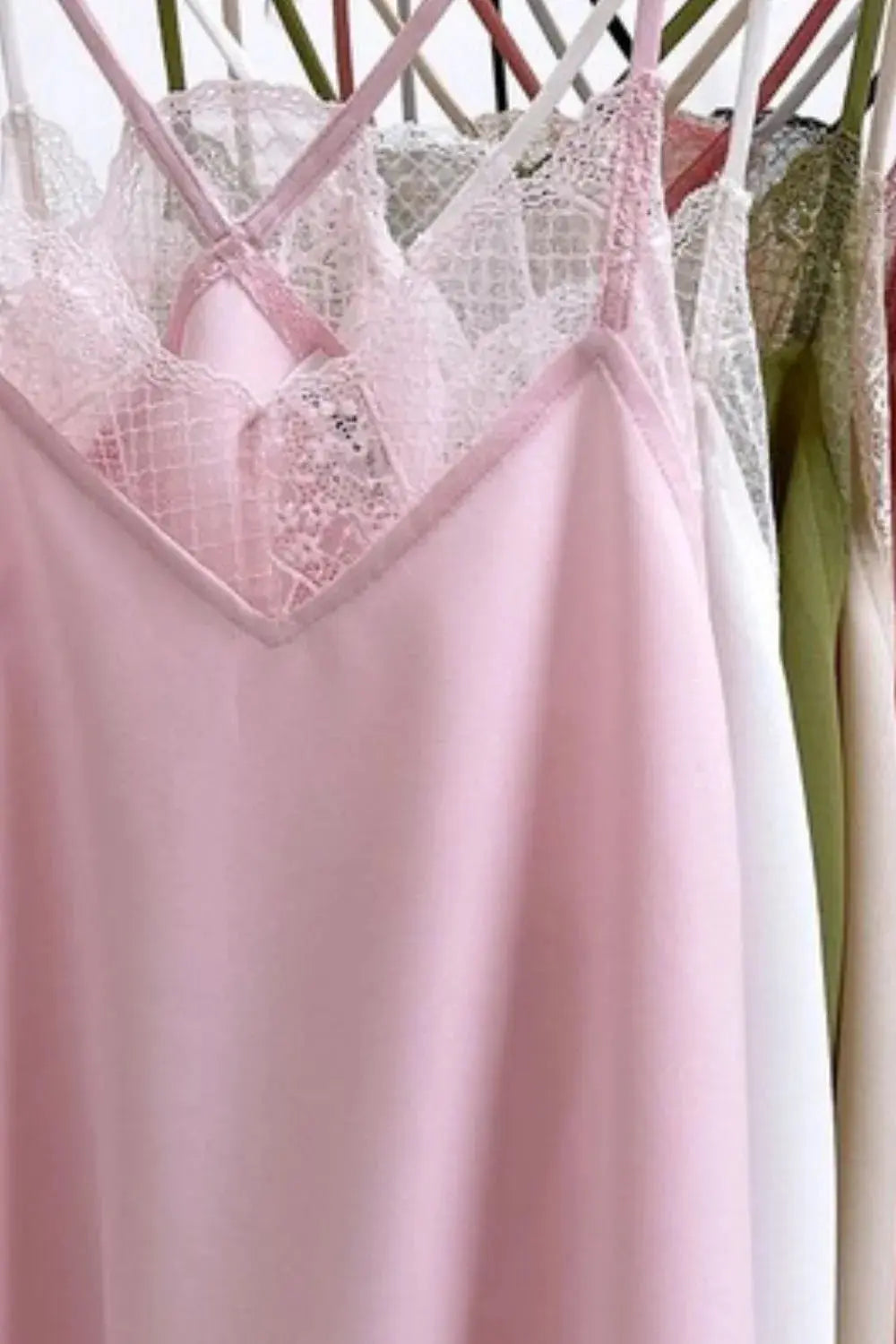 BiBi Lace Cami Solid Tank Top - Love Salve 