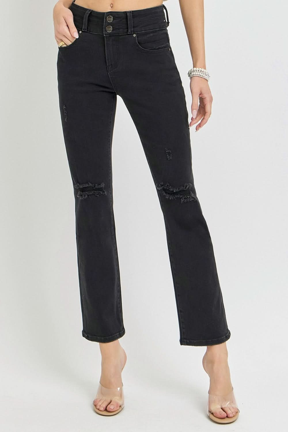 High Rise Bootcut Jeans by Risen