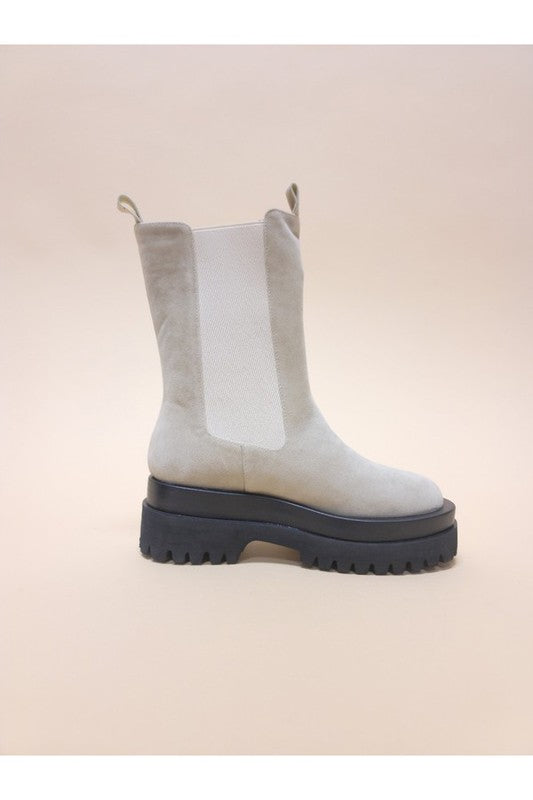 Casual midi combat boots with platform