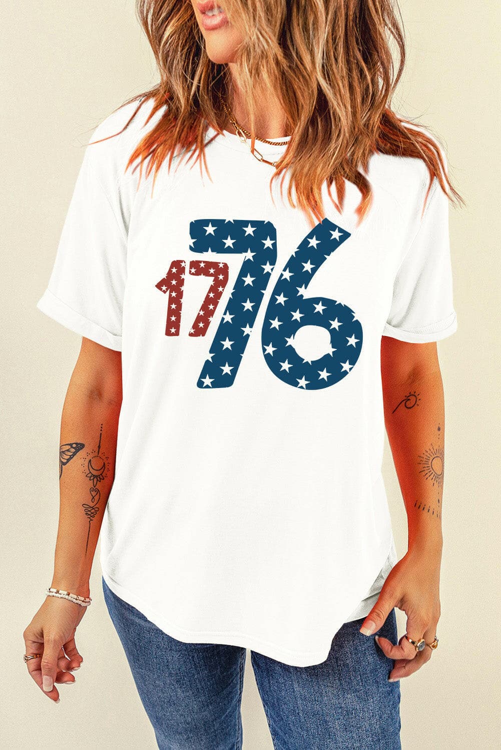 1776 Round Neck Short Sleeve T-Shirt.