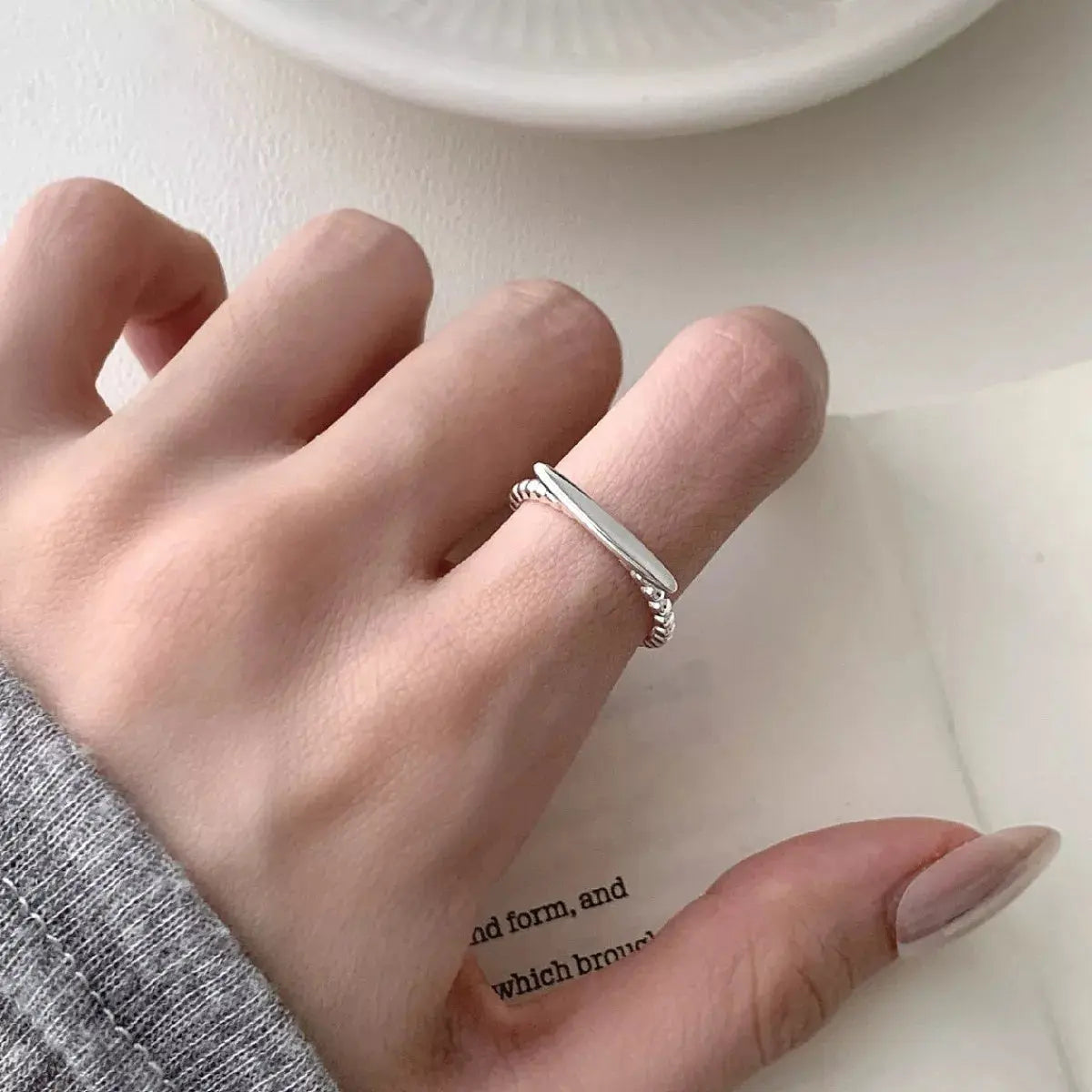 925 Sterling Silver Geometric Ring Simply Love