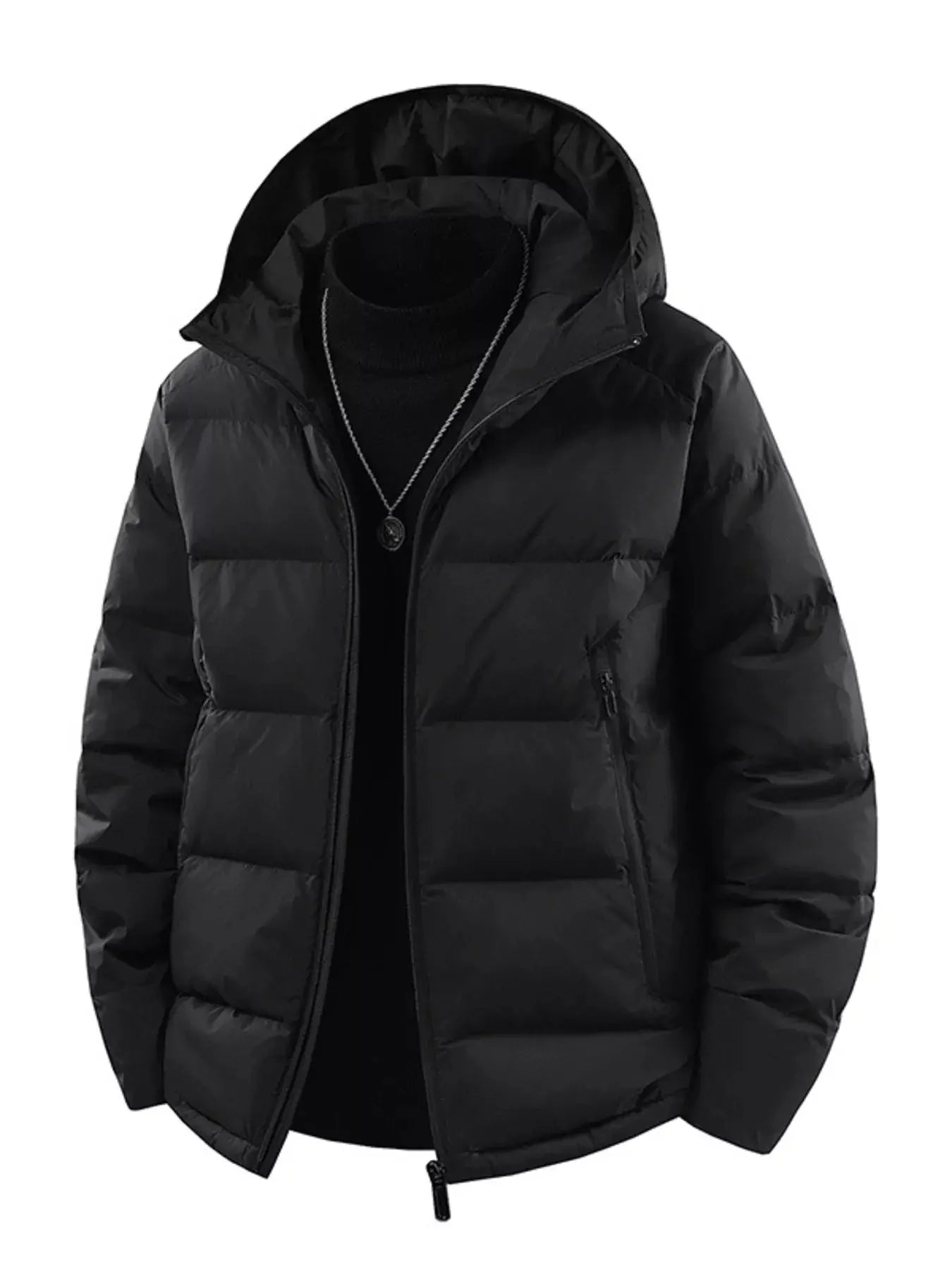 Men's Plus Size Hooded Padded Puffer Jacket Simply Love
