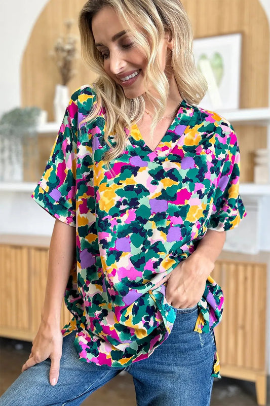 Double Take: V-Neck Blouse - Love Salve