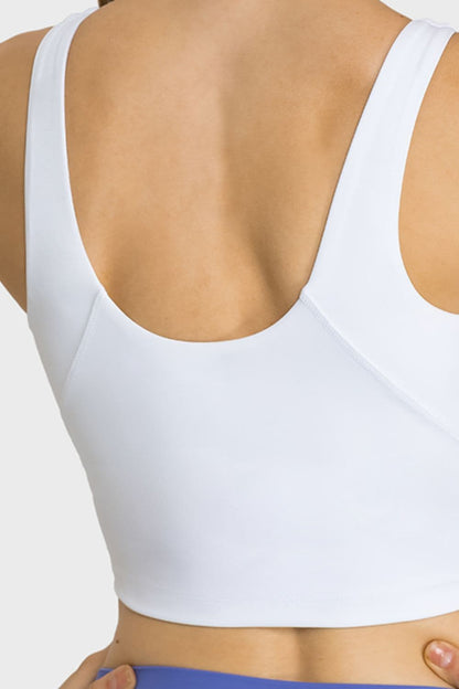 Feel Like Skin Highly Stretchy Cropped Sports Tank.