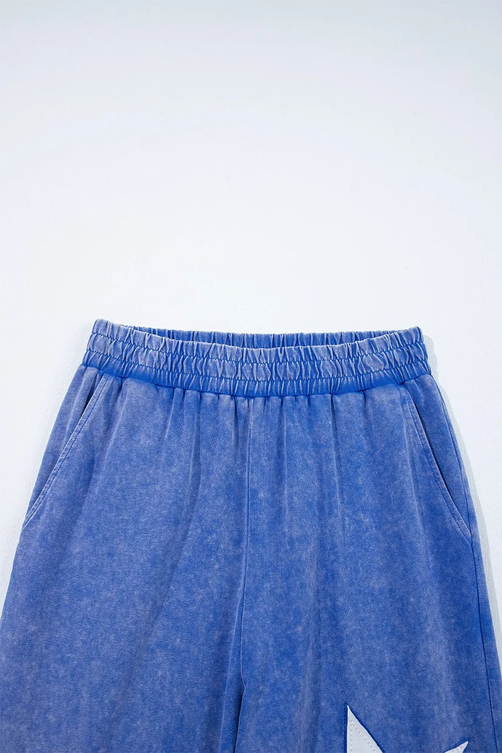 Acid Wash Star Patched Rolled Trim Top and Pants Set - Product image 10 by Simply Love