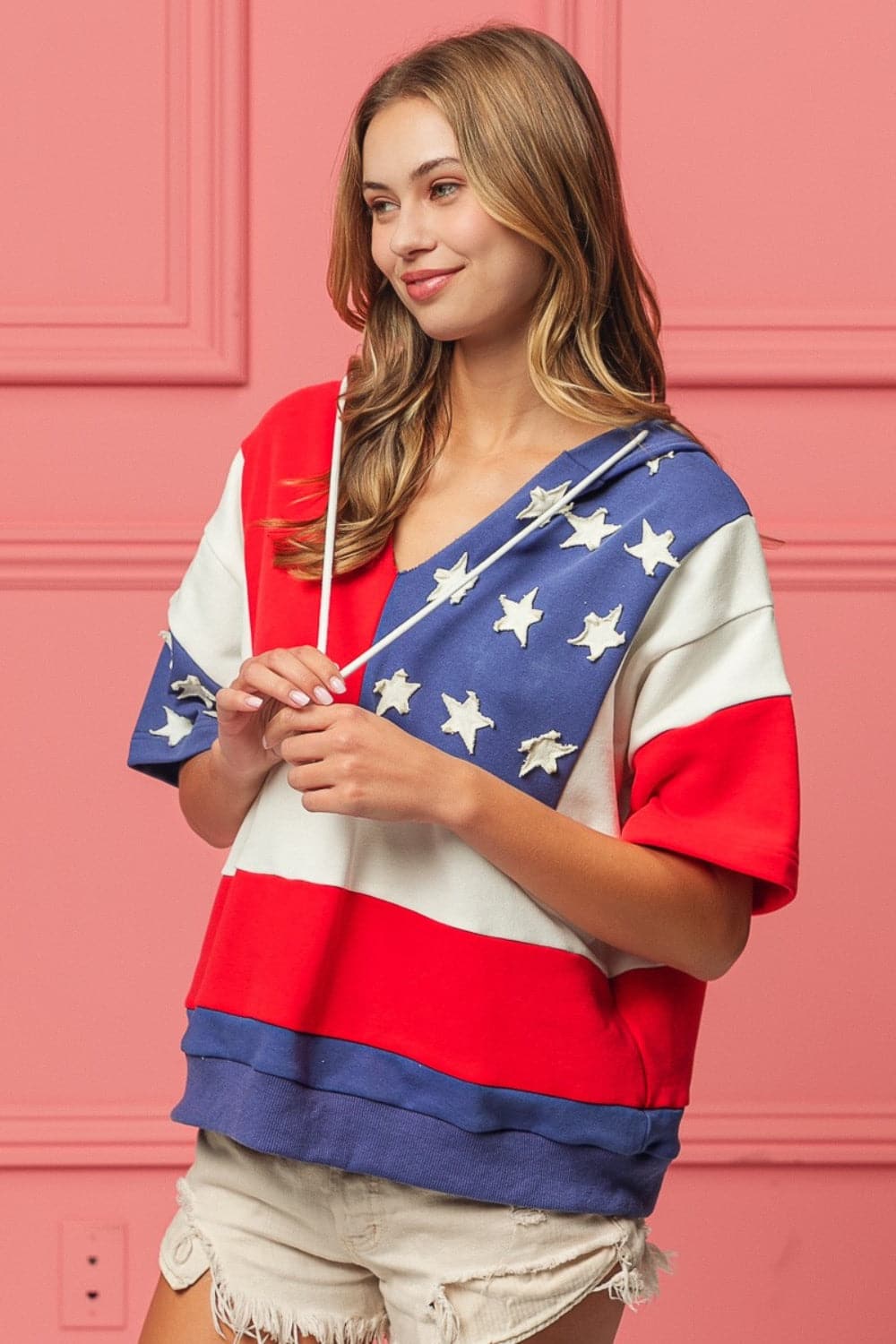 BiBi American Flag Theme Hoodie.