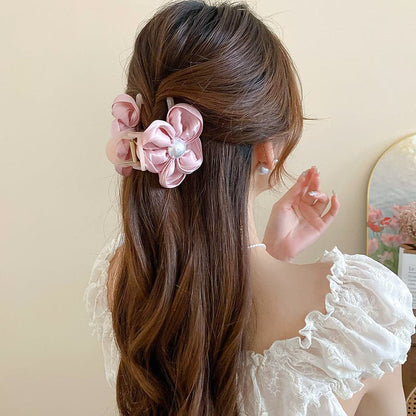 Flower Acrylic Hair Claw Clip.