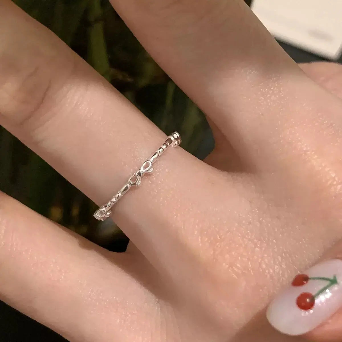 925 Sterling Silver Bow Open Ring Simply Love