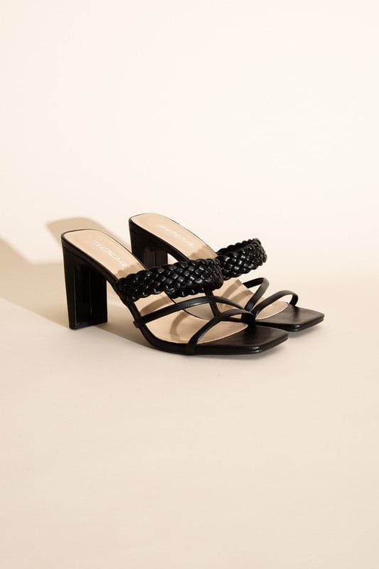 CARMEN-S Braided Strap Sandal Heels.