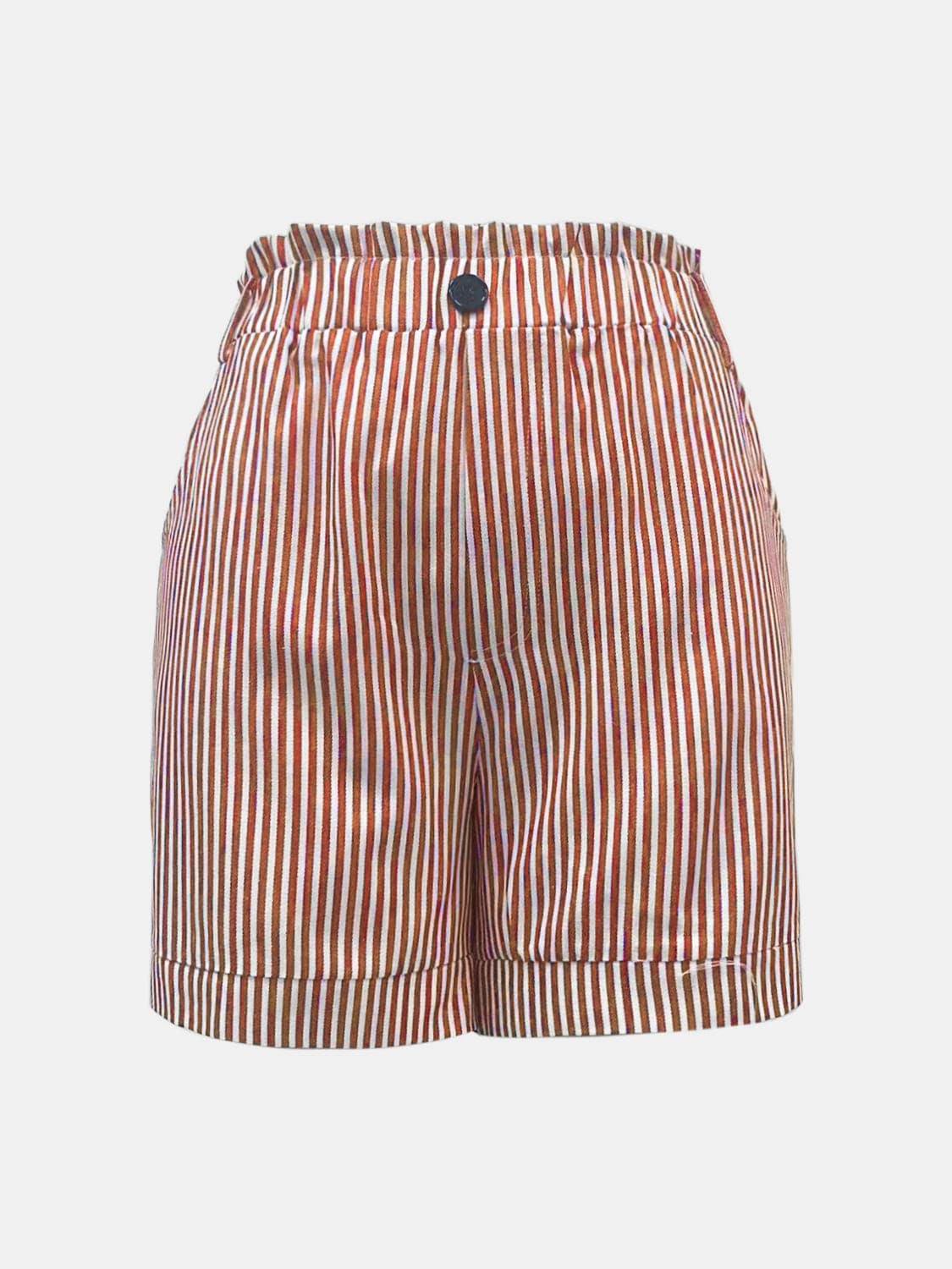 Full Size High Waist Striped Shorts.