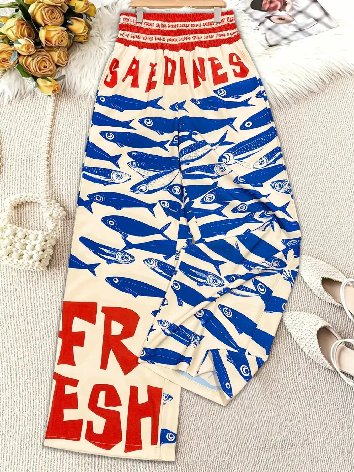 Plus Size Printed Wide Leg Pants Simply Love