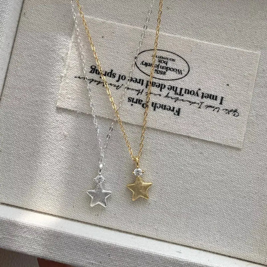 925 Sterling Silver Star Pendant Necklace Simply Love