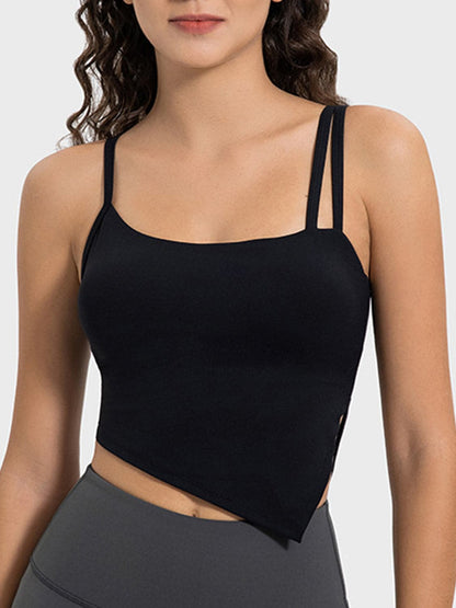 Slit Asymmetrical Neck Active Cami.