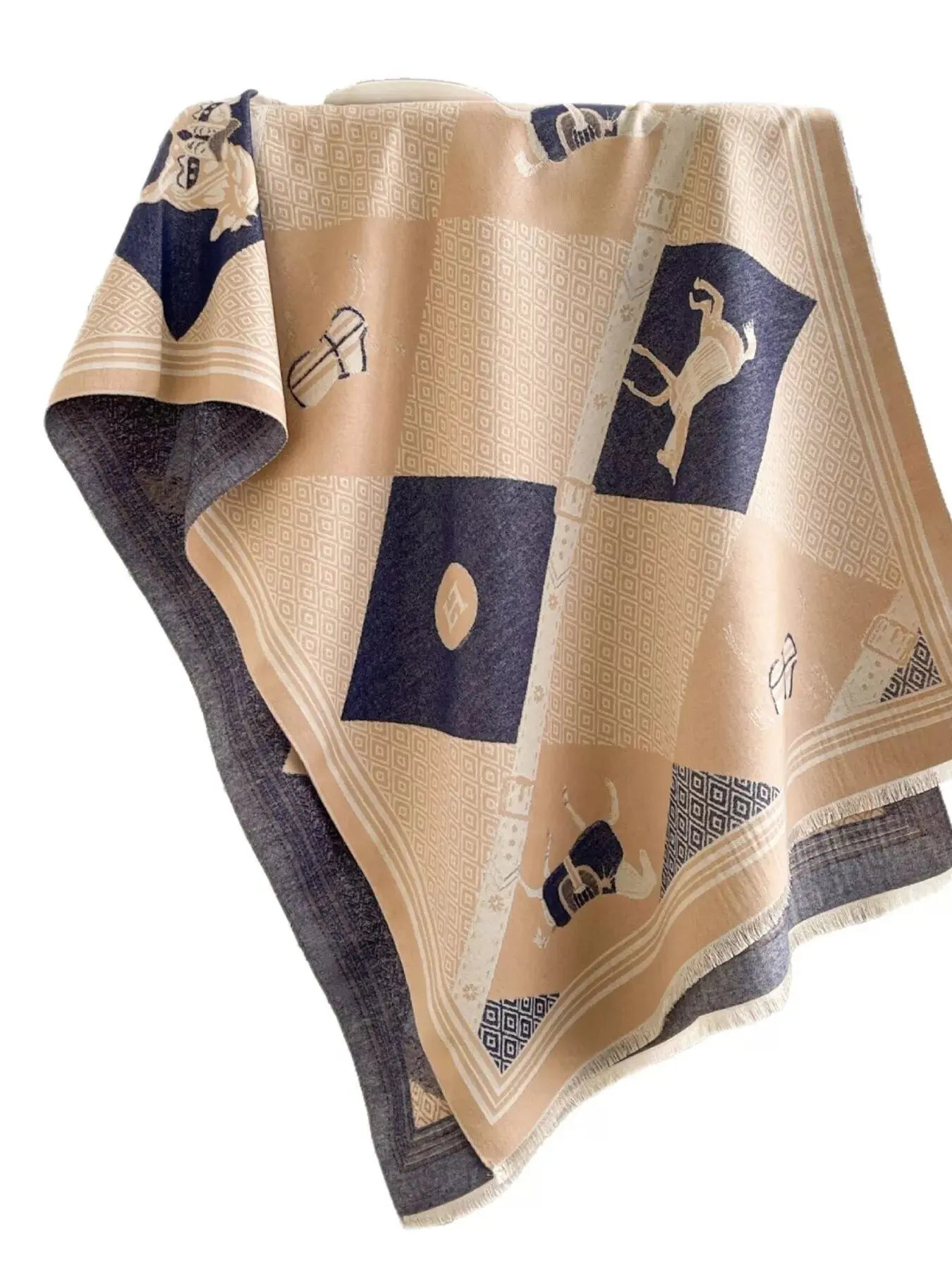 Equestrian Print Reversible Scarf Simply Love