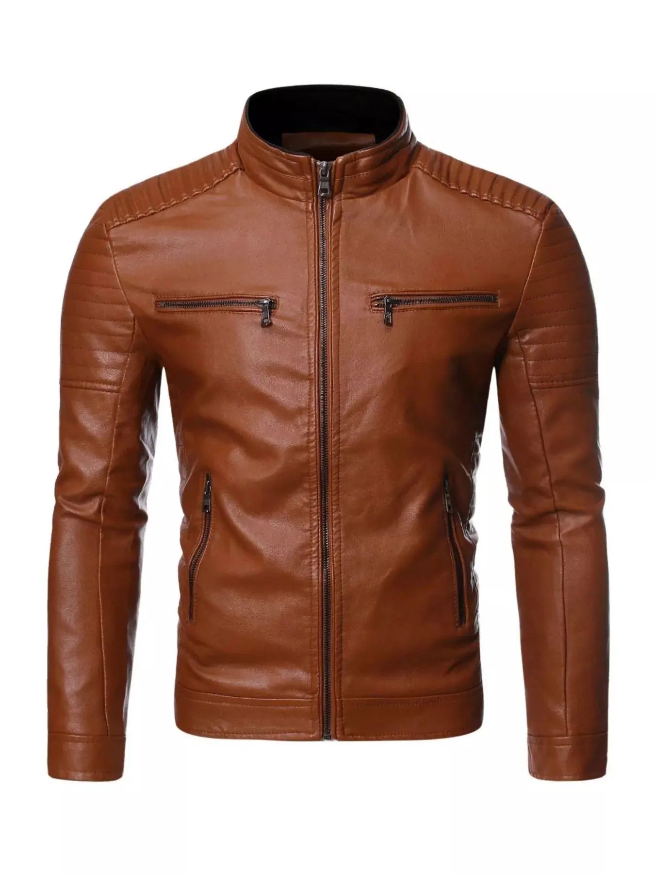 Men's Plus Size Zip Up Leather Moto Jacket Simply Love