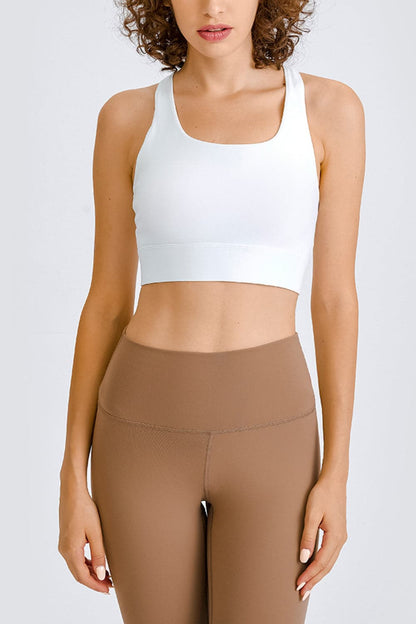 Cross Back Yoga Crop Top.