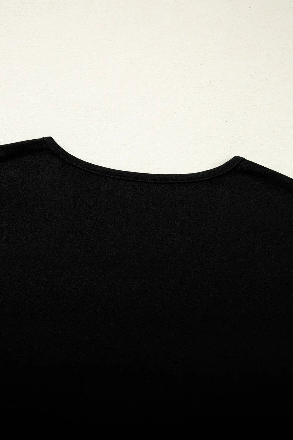 Black Floral Mesh Patchwork Loose V Neck Plus Size T Shirt Dear-Lover Dropshipping