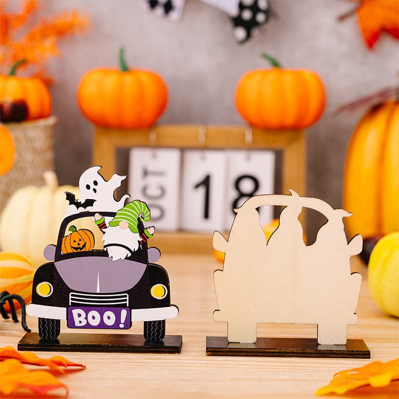 Halloween car-shaped ornaments set