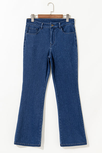 Ashleigh blue mid-rise stretchy bootcut jeans for everyday wear