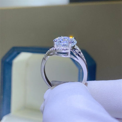 3 Carat Moissanite 925 Sterling Silver Ring.