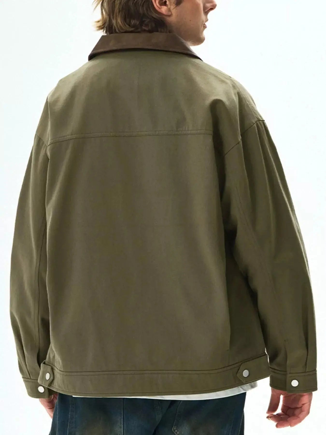 Men's Plus Size Snap Down Long Sleeve Jacket Simply Love