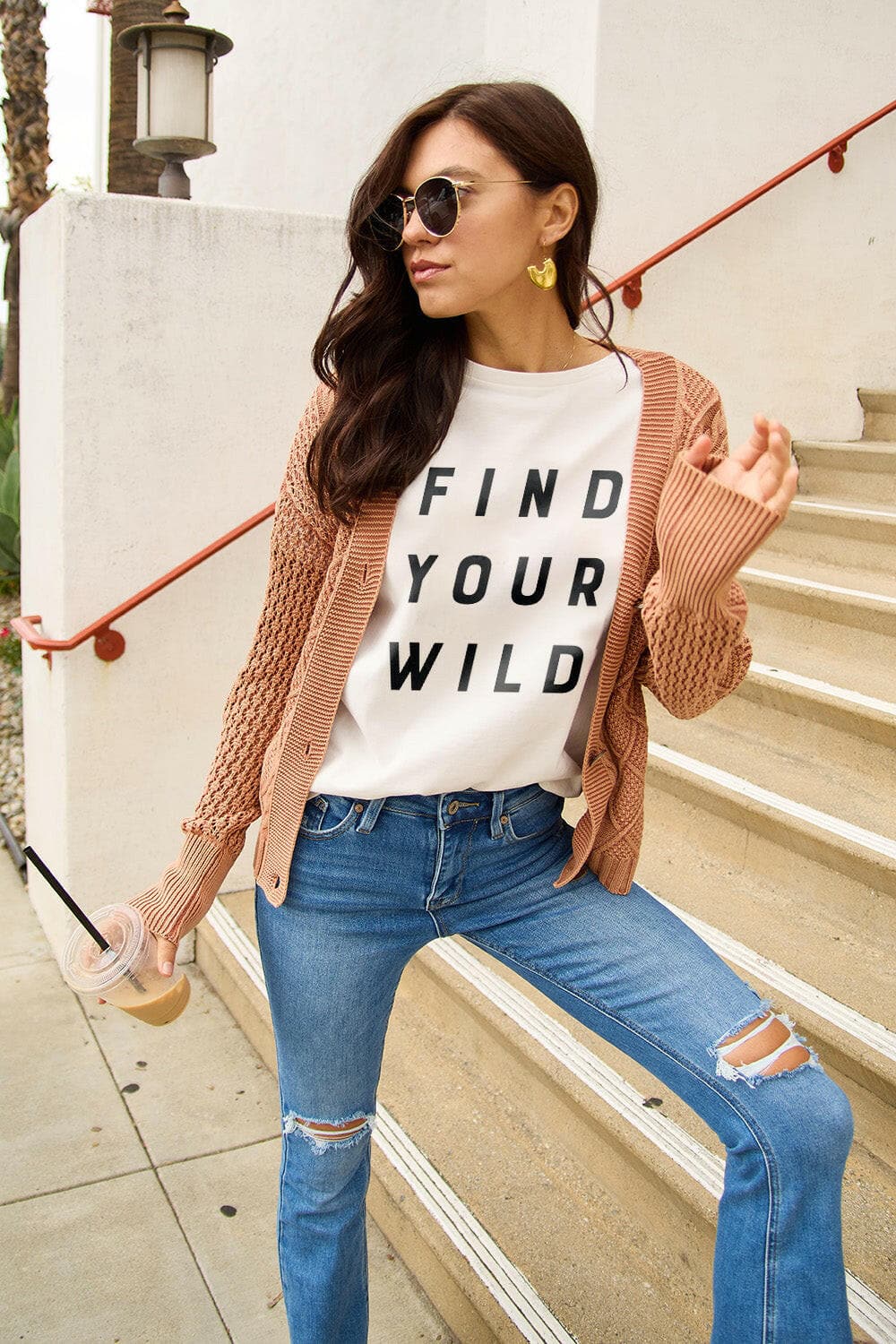 Simply Love Full Size FIND YOUR WILD Short Sleeve T-Shirt.