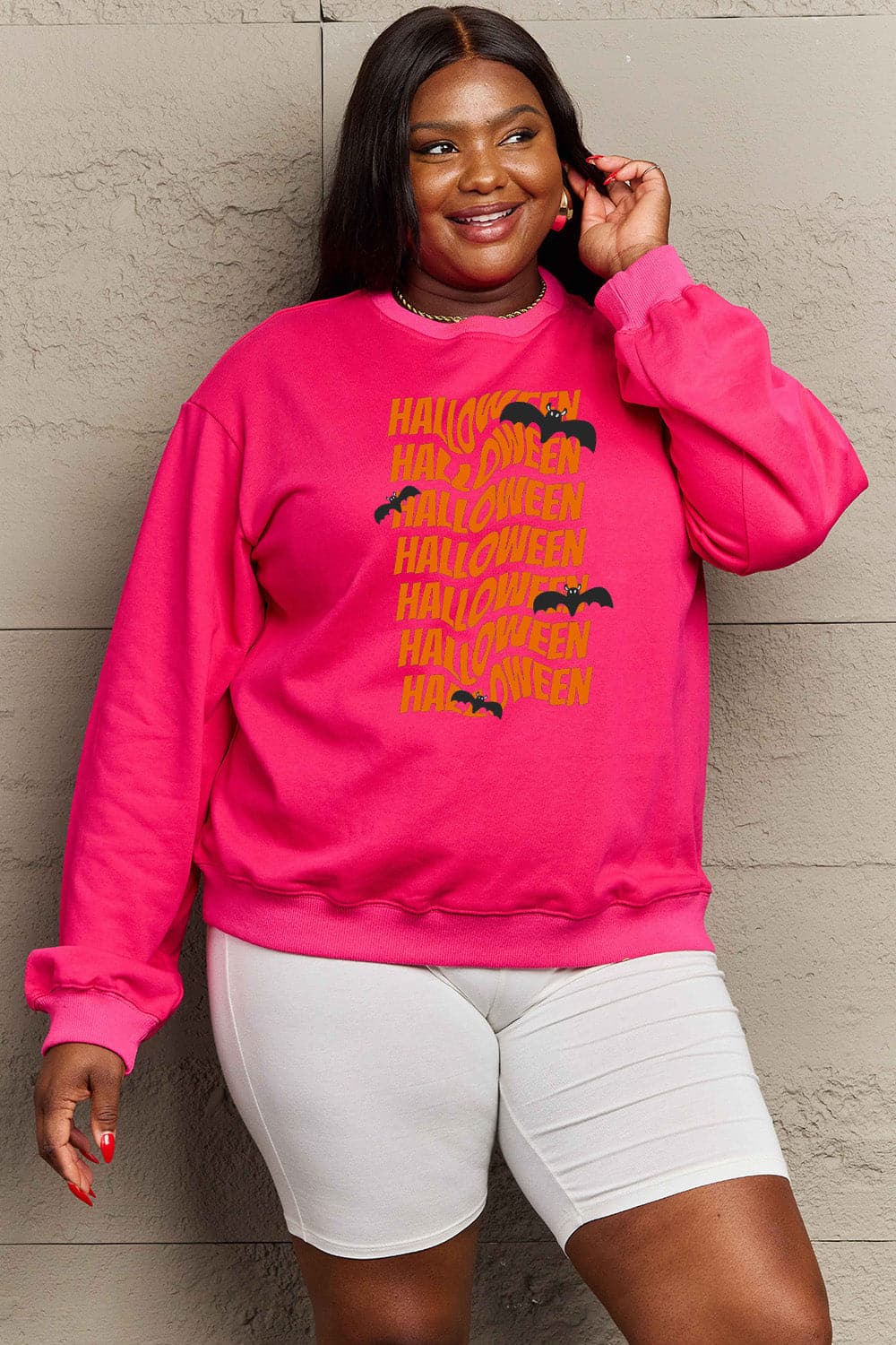 Simply Love Full Size HALLOWEEN Graphic Sweatshirt.