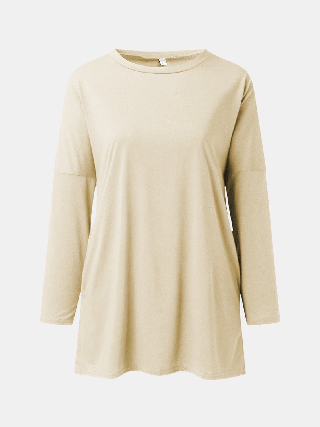 Full Size Round Neck Long Sleeve T-Shirt.