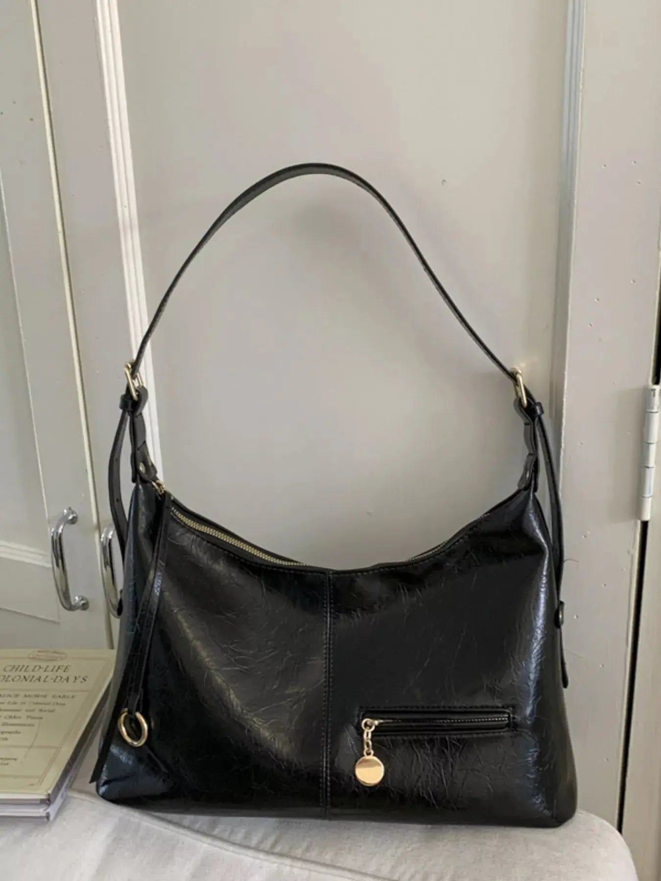 Leather Hobo Shoulder Bag Simply Love